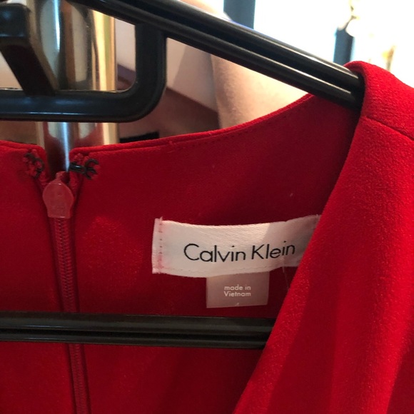 Red Midi Dress CK - Picture 3 of 7